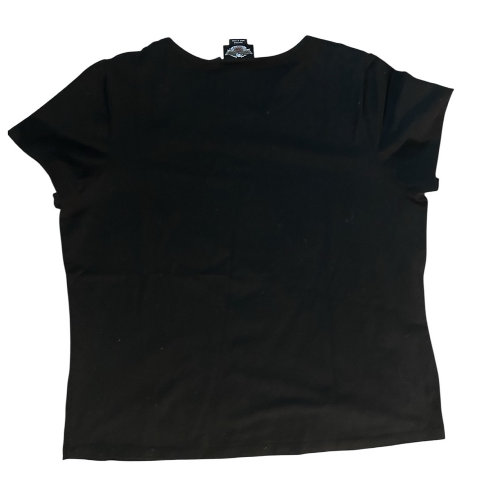 Harley-Davidson Black Tee with Orange Logo - Picture 2 of 3